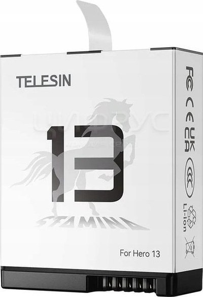 Bateri TELESIN Stamina për GoPro Hero 13, mban më gjatë, s’të lë në baltë as në të ftohtë
