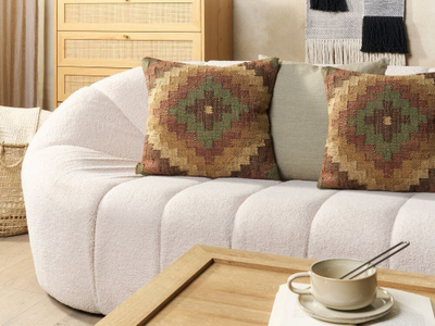 Set gocash dekorative MAGURI, 45x45 cm, fibër jute, shumëngjyrëshe