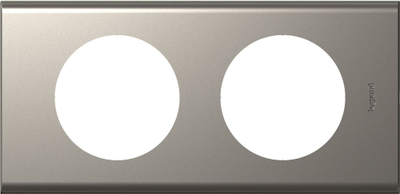 Plakë dekorative Legrand Celiane 069112, 2 module, Nickel Velvet, gri metalike