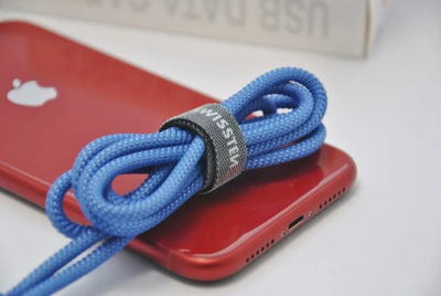 Kabllo USB Lightning Swissten Textile 71523206, 1.2m, 3A, e kuqe