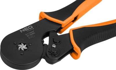 Pinca krimpuese Neo Tools, për terminale kabllosh 0.1 – 16 mm², çelik karboni, portokalli