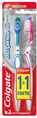 Colgate Max White Medium Четка за заби, 2 парчиња