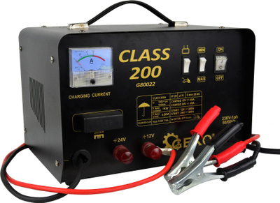 Полнач за батерии Geko Rectifier, старт 12/24V, 200A, црн