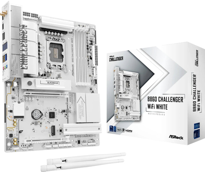 Pllakë amë ASRock B860 Challenger WiFi White, LGA1851, DDR5, ATX, e bardhë