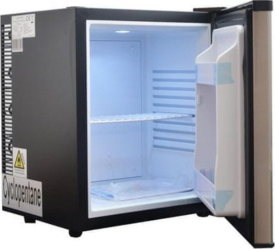 Mini frigorifer Guzzanti GZ 28S, i vogël, derë e drejtë, inox