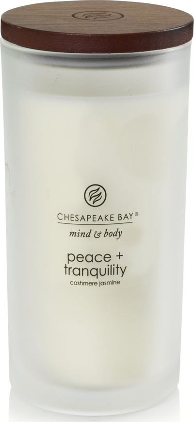 Qiri me erë Chesapeake Bay Candle Peace and Tranquility, 354g, koleksioni Mind and Body, i bardhë