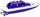 Varkë policore me telekomandë RC Boat 1:28, 40 cm, 2.4GHz, blu