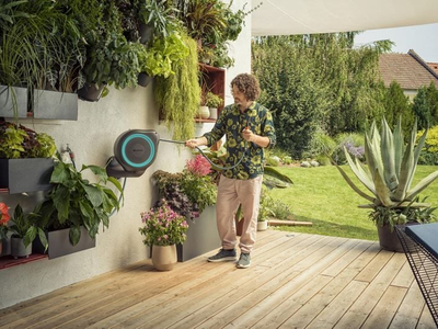 Kuti murale për zorren Gardena RollUp S, 15 m, gri