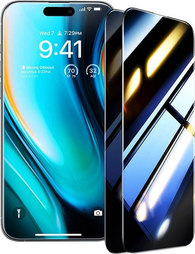 Mbrojtës ekrani Torras Install Master Privacy Glass për iPhone 16 Pro, xham i fortë, privatësi, transparent
