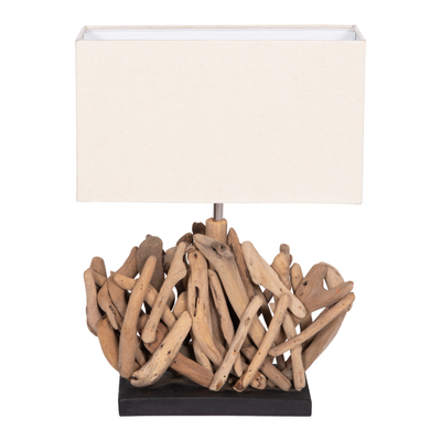 Lampë tavoline Twiggy HM4424, drejtkëndore, 35.5x15x47cm, kapak i bardhë