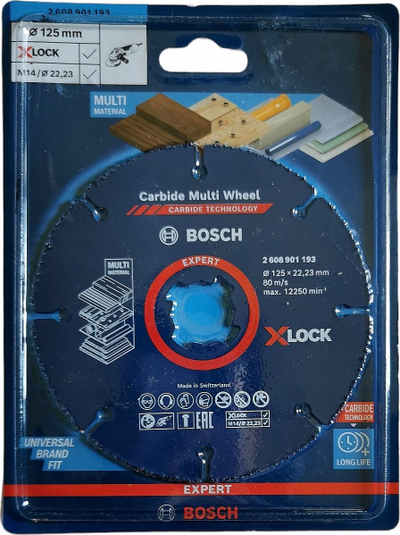 Disk prerës Bosch EXPERT X-LOCK Carbide MultiWheel, 125mm, për mulli me kënd