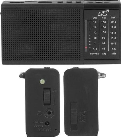 Radio portabël LTC Rega LXLTC2030, FM AM SW, AUX USB, e zezë