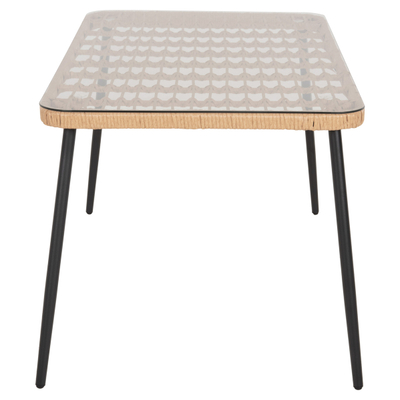 Tavolinë ngrënieje drejtkëndore Allegra 139,5×79,5×73 Hcm (HM5537.11), zezë