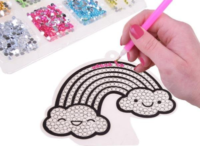 Set kreativ mozaik me gurë diamant Big Gem, 18 stikera, shumëngjyrësh