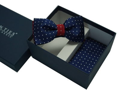 Set papion dhe shami N.Ties BMKM003, kaltër/kuq