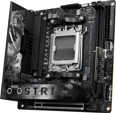 Pлоча ASUS ROG STRIX X870 I GAMING WIFI, AMD X870, приклучок AM5, Mini ITX