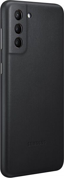 Këllëf telefoni Samsung Galaxy S21 Plus, lëkurë origjinale, soft touch, i zi