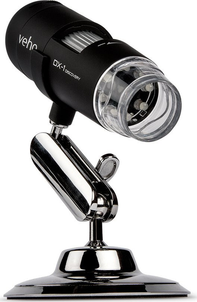 Mikroskop digjital Veho DX-1, USB, 2MP, zmadhim deri 200x, i bardhë