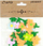 Lule dekorative prej tekstili Penword Fabric Flowers, 20x35mm, 20 copë, shumëngjyrëshe