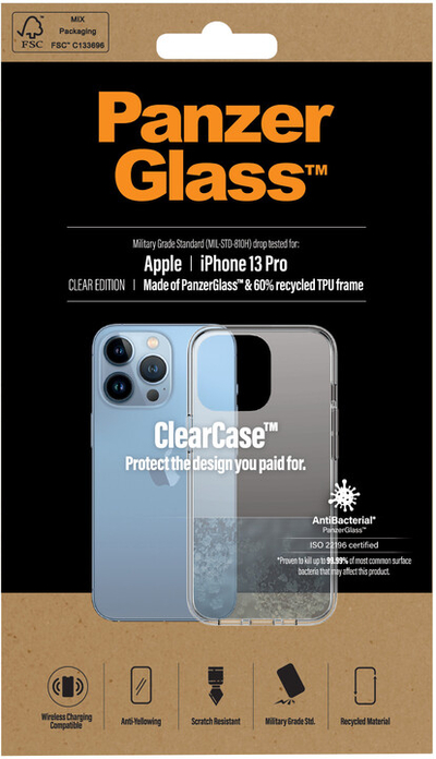 Mbrojtëse PanzerGlass ClearCase për Apple iPhone 13 Pro