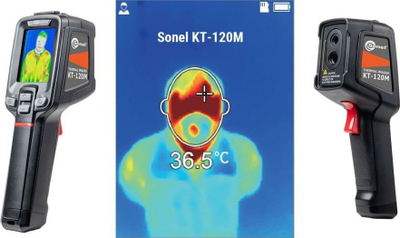 Kamerë termike Sonel KT-120M, matje pa e prek, me ekran mrena, portokalli