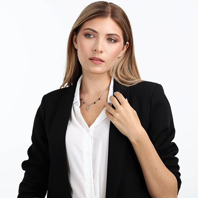 Qafore për femra La Petite Story LPS10ASF07, 45cm, e argjendtë