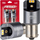 Llambë LED për makinë AMIO PY21W, 12V 24V, CANBUS, portokalli, set 2 copë