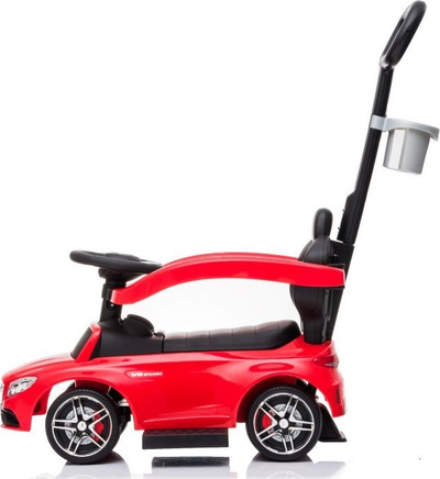 Makine lodër Ride-on SUN BABY Mercedes C-Class J05.040.1.1, set 2 copë, me dorezë shtytëse, e kuqe