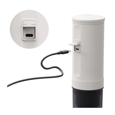 Aparat portativ espresso OutIn Nano OTEM-01-PW, elektrik, për udhëtim, i bardhë perlë