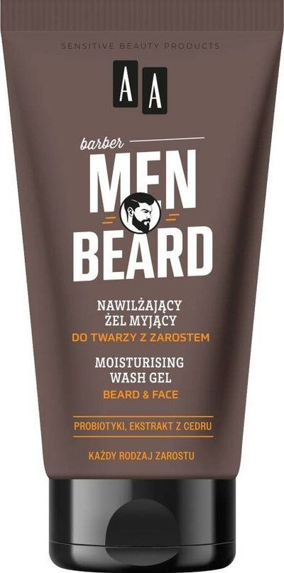 Xhel larës për fytyrë AA COSMETICS AA Men Beard, hidratues, 150ml