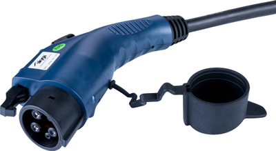 Adapter karikimi Akyga AK-EC-10 Type 2 në Type 1, 32A 7.2kW, 0.5m, blu