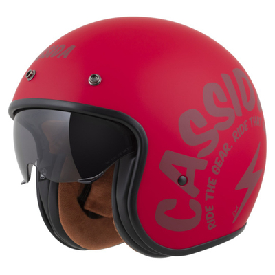 Helmetë moto CASSIDA Oxygen 2.0 Gear, e hapur, vizor dielli, e kuqe matt