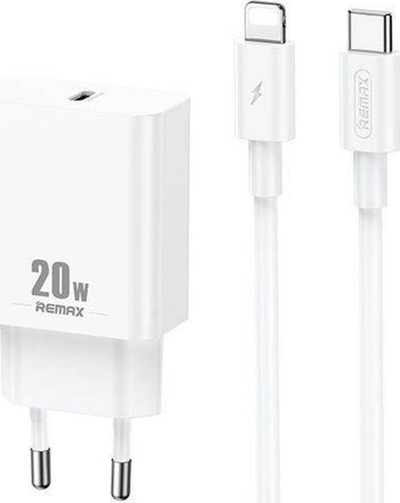 Karikues rrjeti Remax Prime II Series RP-U5, 20W PD, me kabllo USB-C Lightning 1m, i bardhë