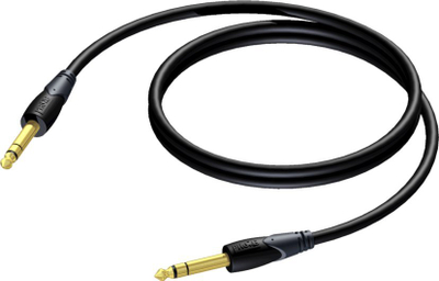 Kabllo audio PROCAB CLA610, 10m, stereo jack në jack, e zezë