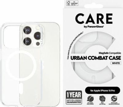 Kapak telefoni Urban Combat Case me MagSafe për iPhone 15 Pro, mbrojtëse kundër goditjeve, transparente