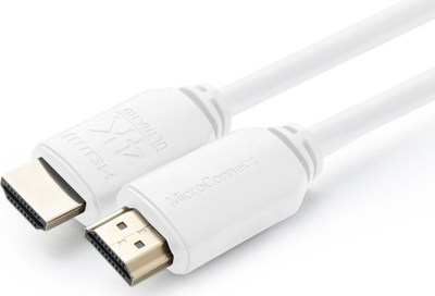 Кабел HDMI Microconnect MC-HDM19191.5V2.0WH, 1.5m, 4K 60Hz, бел
