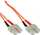 Kabllo optik InLine Fiber Optic Patchcord SC/SC, OM2, 10m, portokalli