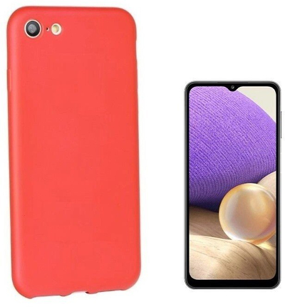 Mbulesë silikoni iLike Samsung Galaxy A32, e hollë, kundër rrëshqitjes, e kuqe