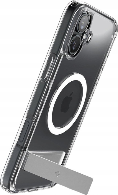 Mbrojtëse telefoni Spigen Slim Armor Essential S MagFit për iPhone 16, MagSafe, me këmbëz, transparente