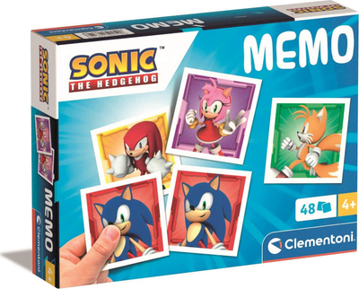 Loja edukative Clementoni Memo Pocket Sonic, 48 pllaka, për fëmijë 3-5 vjeç, shumëngjyrëshe