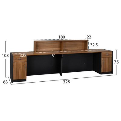 Tavolinë recepsioni Supreme HM2359 328×63×108