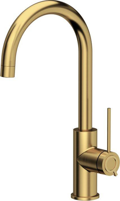 Rubinet kuzhine Quadron Jodie, çelik inox, ECO, ngjyrë ari