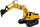 Eskavator lodër me komandë në dorë Jamara S-Matic, RC 2.4GHz, me zinxhirë gome, i verdhë