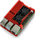 Алуминиумско куќиште JustPi за Raspberry Pi 4B, со 2 вентилатори, црвено