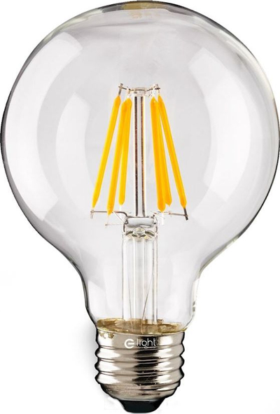 Llambë LED filamento E-light G120, 7W, 4000K, xham i tejdukshëm