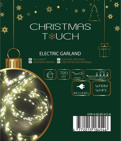 Garlandë elektrike Christmas Touch, 720 LED, 220 cm, dritë e bardhë e ngrohtë