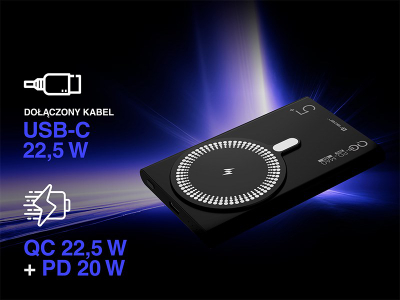 Powerbank Tracer AIRMAG2 5000mAh, PD 20W, MagSafe 15W, i zi