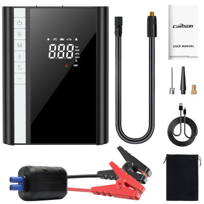 Set paisje multifunksionale Carsun, pompë ajri, jump starter, Power Bank, e zezë
