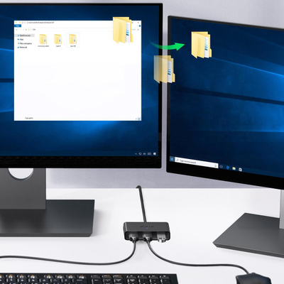 USB делител UGREEN 2 во 3, 3 USB-порти, со 2 кабли, црн