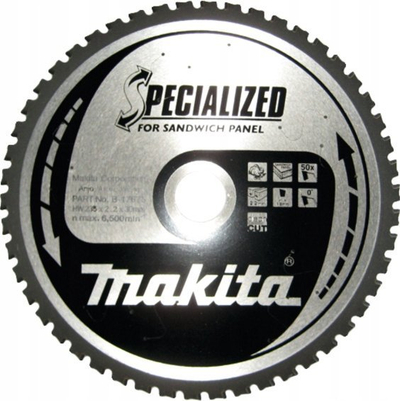 Disk sharrë rrethor Makita Specialized B-17675, 235mm, për panele sandwich, gri